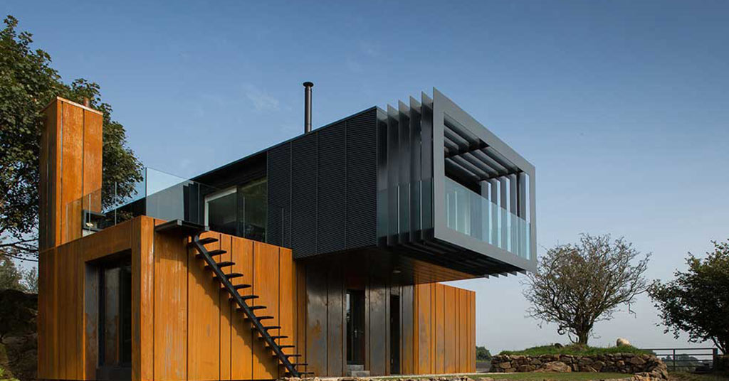 Graceville mansion shipping container modern elegant