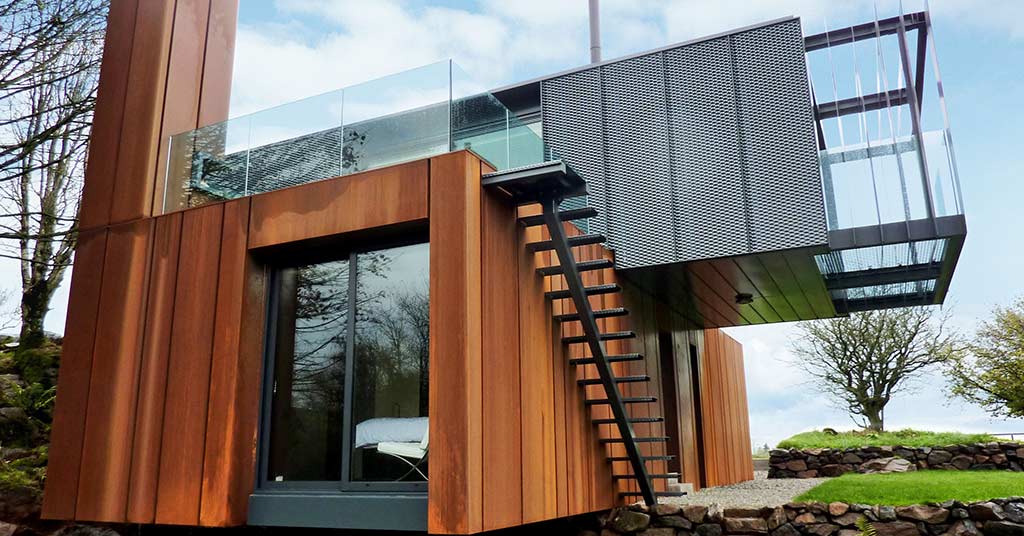 Graceville mansion shipping container modern elegant