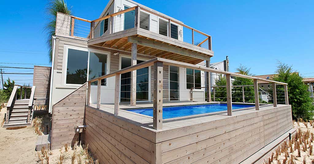 hamptons beach house shipping container mansion